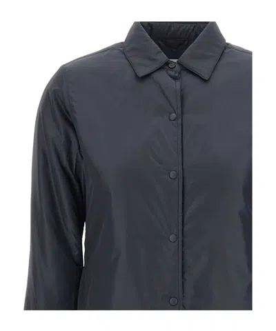 Aspesi Collared Jacket With Button Cuffs And Pockets In Blue