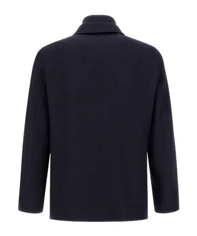 Herno Three-button Zipped Jacket In Black