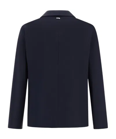 Herno Button-fastening Patch-pocket Overshirt In Black