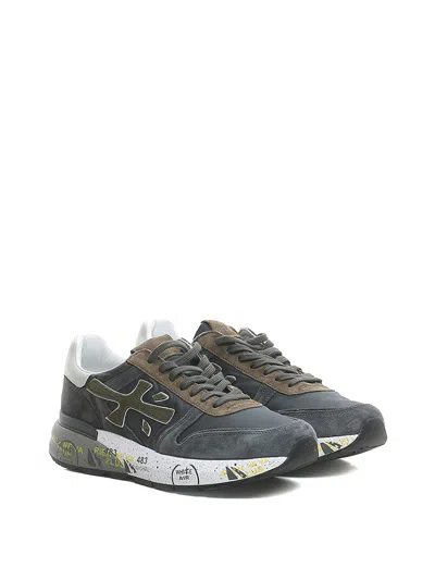 Premiata Mick Logo-patch Sneakers In Brown
