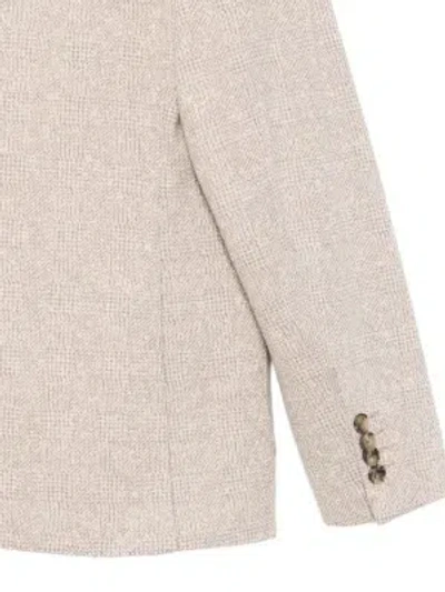 Etro Checked Two-button Blazer In White