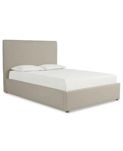 Macy's Marcel Upholstered Full Storage Bed In Gray