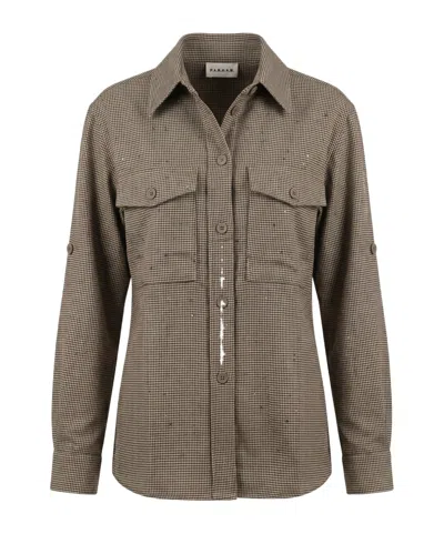 P.a.r.o.s.h Houndstooth-pattern Shirt In Gray