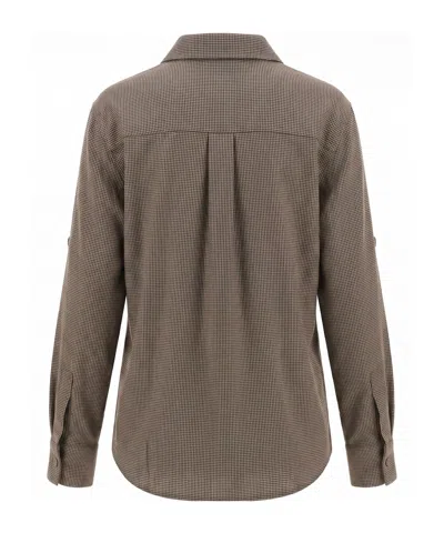 P.a.r.o.s.h Houndstooth-pattern Shirt In Gray
