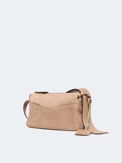 Max Mara Micro Split Leather Handbag In Brown