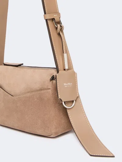 Max Mara Micro Split Leather Handbag In Brown