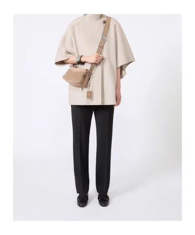 Max Mara Micro Split Leather Handbag In Brown