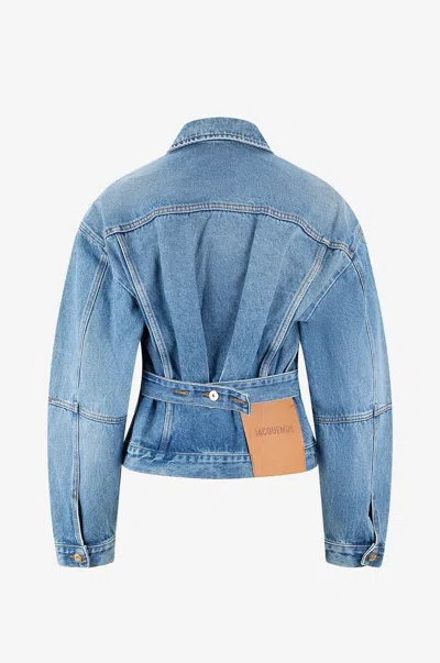 Jacquemus Single-breasted Denim Jacket In Blue
