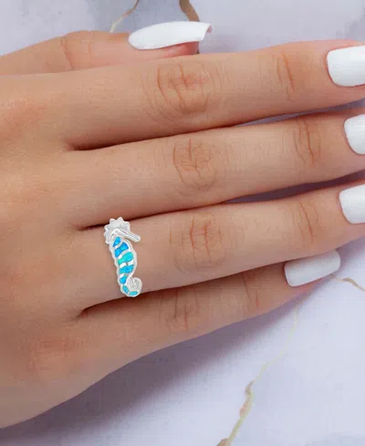 Macy's Opal Ring In Sterling Silver In Silver