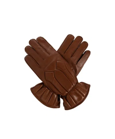 Dsquared2 Quilted Leather Gloves In Brown