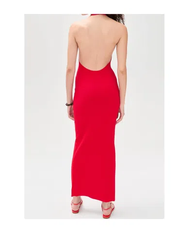 Staud Backless Dress In Red