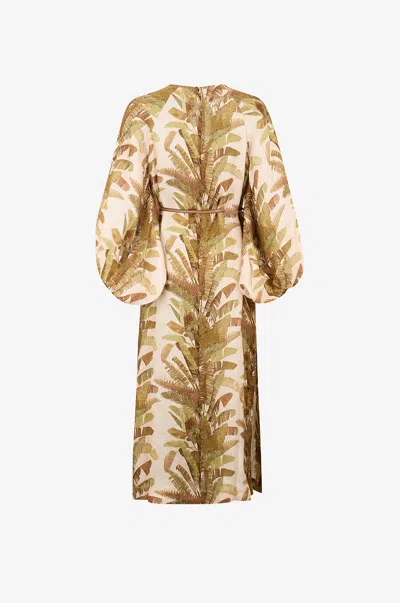 Zimmermann Patterned Midi Dress In Multi