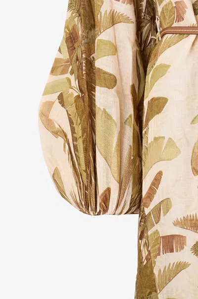 Zimmermann Patterned Midi Dress In Multi