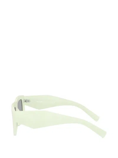 Prada Geometric-frame Sunglasses In White