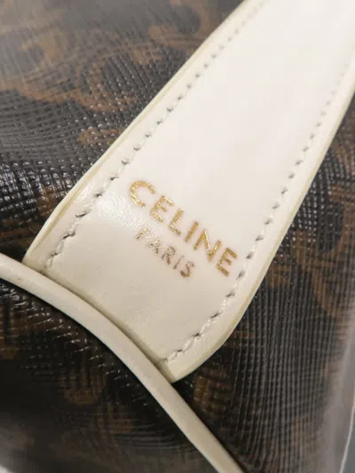 Pre-owned Celine Small Triomphe Drawstring Shoulder Bag In Brown