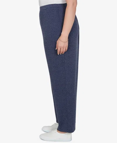 Alfred Dunner Plus Size Brushed Heather Pull-on Pants In Blue