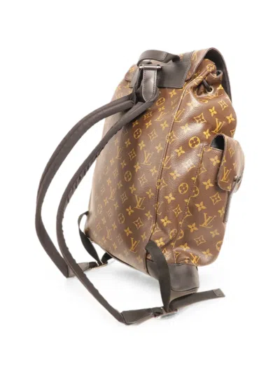 Pre-owned Louis Vuitton Mm Christopher Monogram Macassar Backpack In Brown
