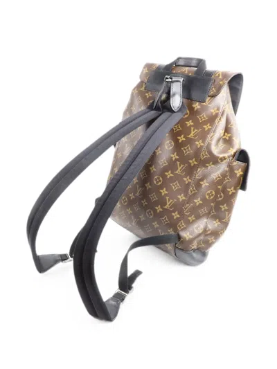Pre-owned Louis Vuitton Mm Monogram Macassar Christopher Backpack In Brown