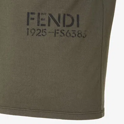 Fendi 1925 Stencil Print T-shirt In Green
