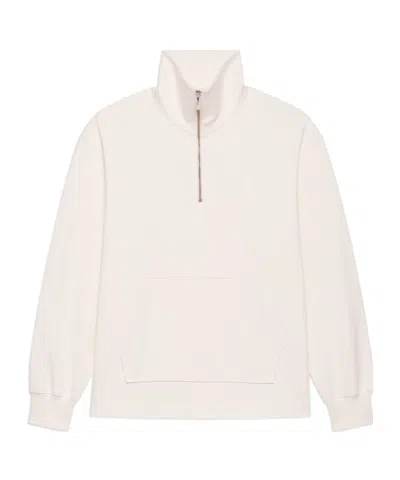 Helmut Lang Quarter-zip Sweatshirt In White