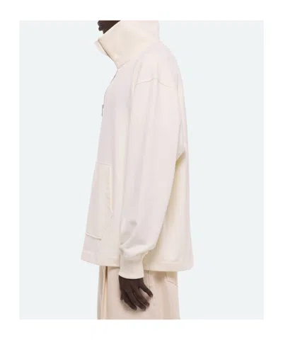 Helmut Lang Quarter-zip Sweatshirt In White