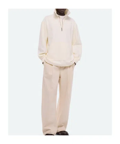 Helmut Lang Quarter-zip Sweatshirt In White