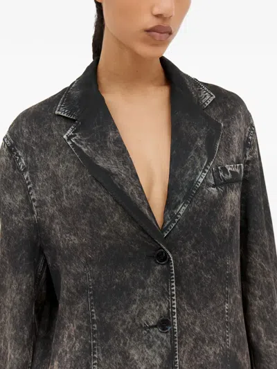 Acne Studios Distressed Twill Blazer In Black