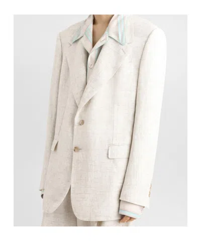 Dolce & Gabbana Button Single-breasted Jacket In Neutral