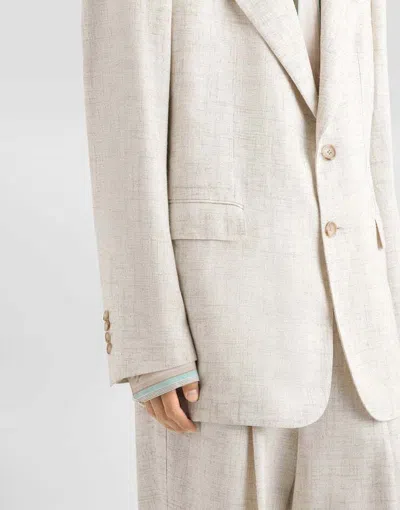Dolce & Gabbana Button Single-breasted Jacket In Neutral