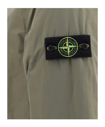Stone Island Bicolor Polyester Shell Jacket In Gray