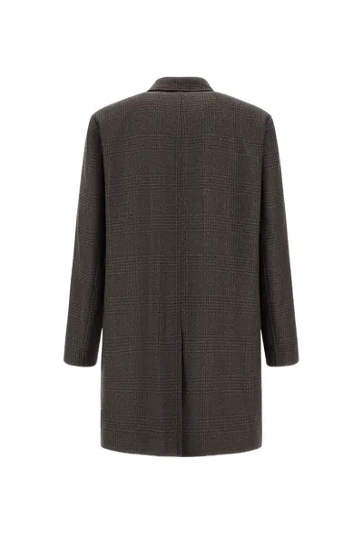 Herno Long-sleeved Coat In Black