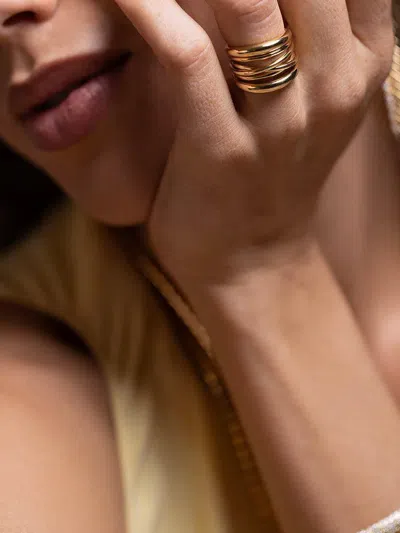 Sidney Garber Scribble Ring In Gold
