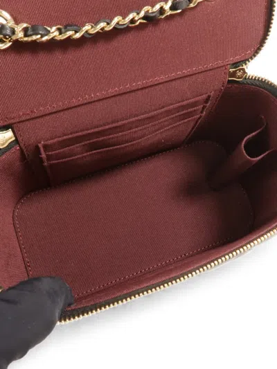 Pre-owned Chanel Cc Vanity Case Shoulder Bag In Black