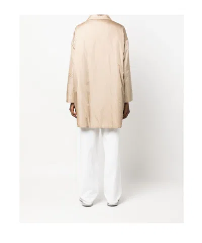 Aspesi Casual Long Sleeve Notched Collar Jacket In Brown