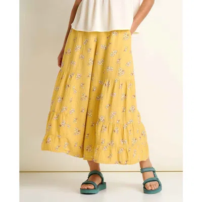 Toad And Co Tate Double Weave Palazzo Pants In Yellow