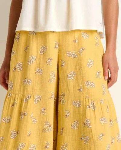 Toad And Co Tate Double Weave Palazzo Pants In Yellow