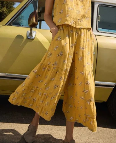 Toad And Co Tate Double Weave Palazzo Pants In Yellow