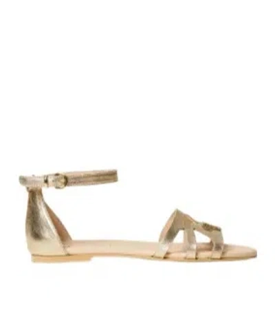 Twinset Leather Strap Sandals In Multi