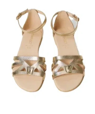 Twinset Leather Strap Sandals In Multi