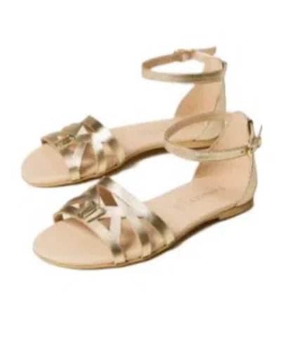 Twinset Leather Strap Sandals In Multi