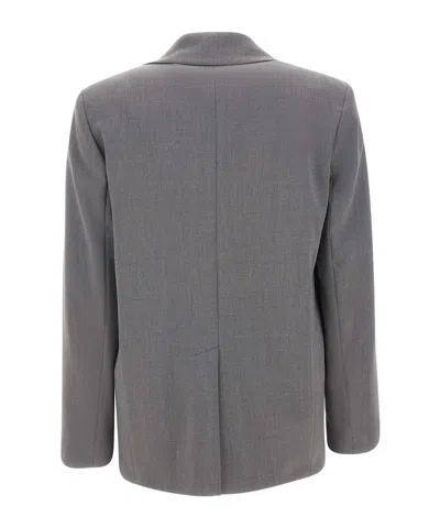 Kaos Flap-pocket Single-breasted Blazer In Gray