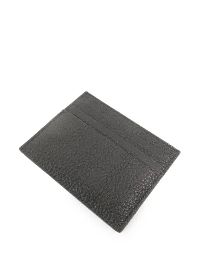 Pre-owned Prada Triangle Logo Card Holder In Black