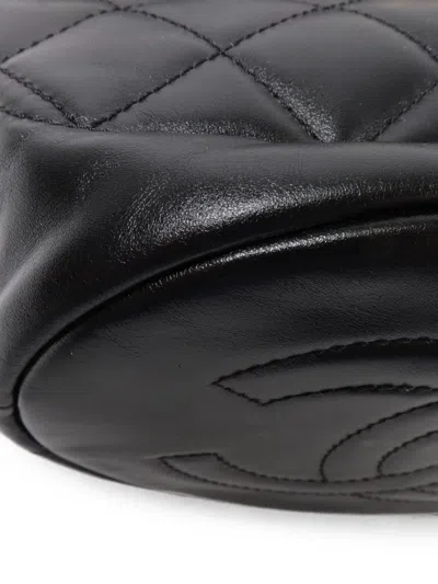 Pre-owned Chanel Cc Drawstring Mini Bag In Black