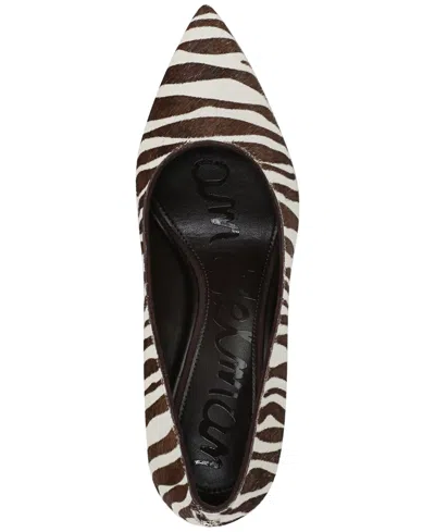 Sam Edelman Hazel Pointed Toe Pump In Zebra Brahma Hair