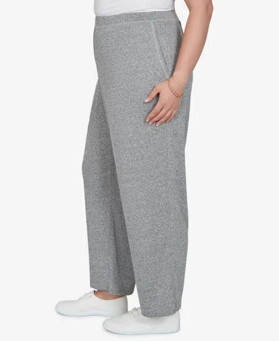 Alfred Dunner Plus Size Brushed Heather Pull-on Pants In Gray