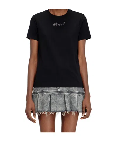 Diesel Logo T-shirt In Black