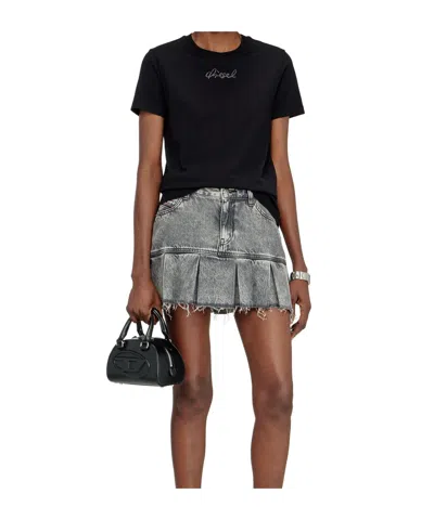 Diesel Logo T-shirt In Black