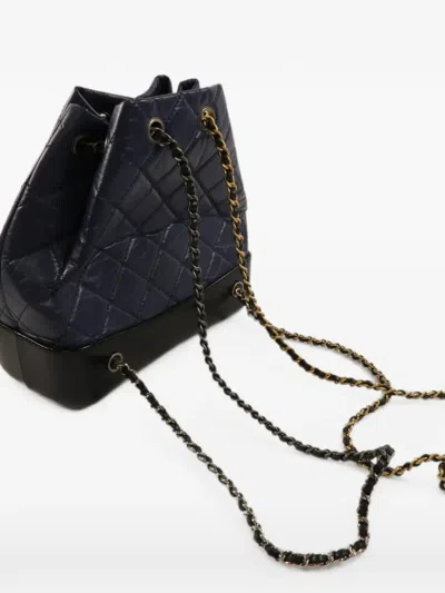 Chanel Gabrielle Quilted Backpack In Black