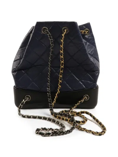 Chanel Gabrielle Quilted Backpack In Black
