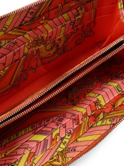 Pre-owned Hermes Leather Wallet In Orange